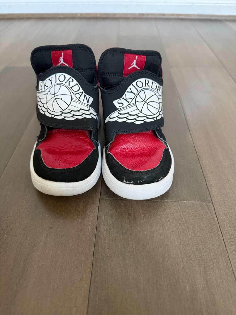 Jordan Kids Sneakers Trio - Red/Black, White/Black, Blue/White - Picture 8 of 13